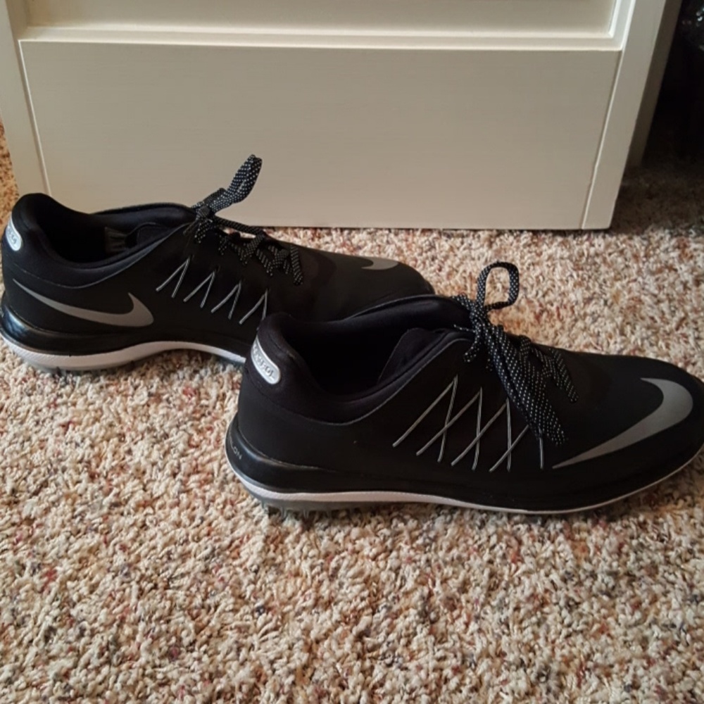 Black Nike Lunarlon Lunarcontrol Womens Golf Shoes Gem